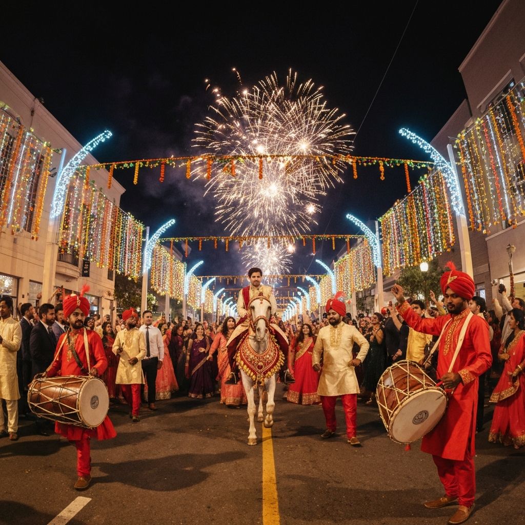 Dhol Blasters performing at a baraat